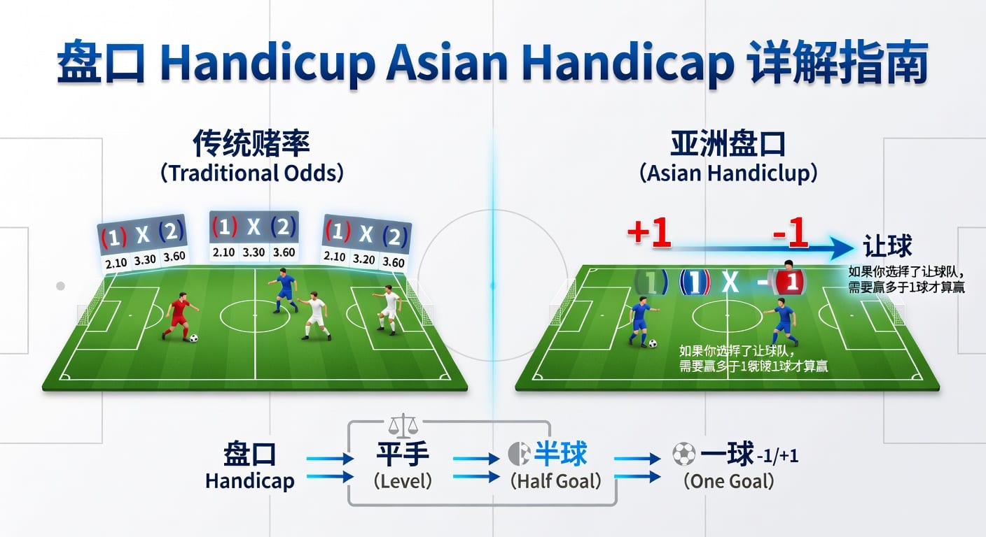 亚洲盘 Asian Handicap 详解：规则赔率投注策略