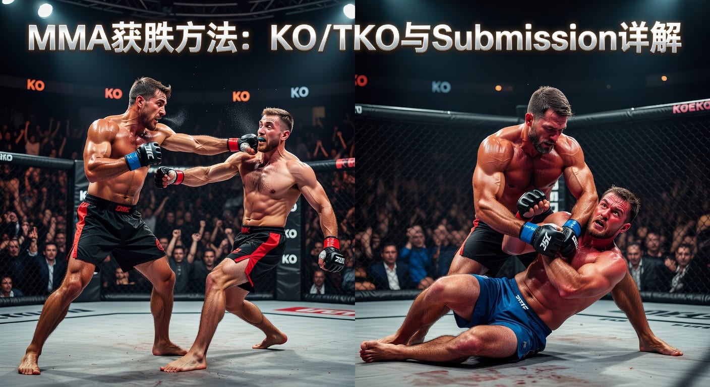 MMA方法：KO/TKO与Submission读法